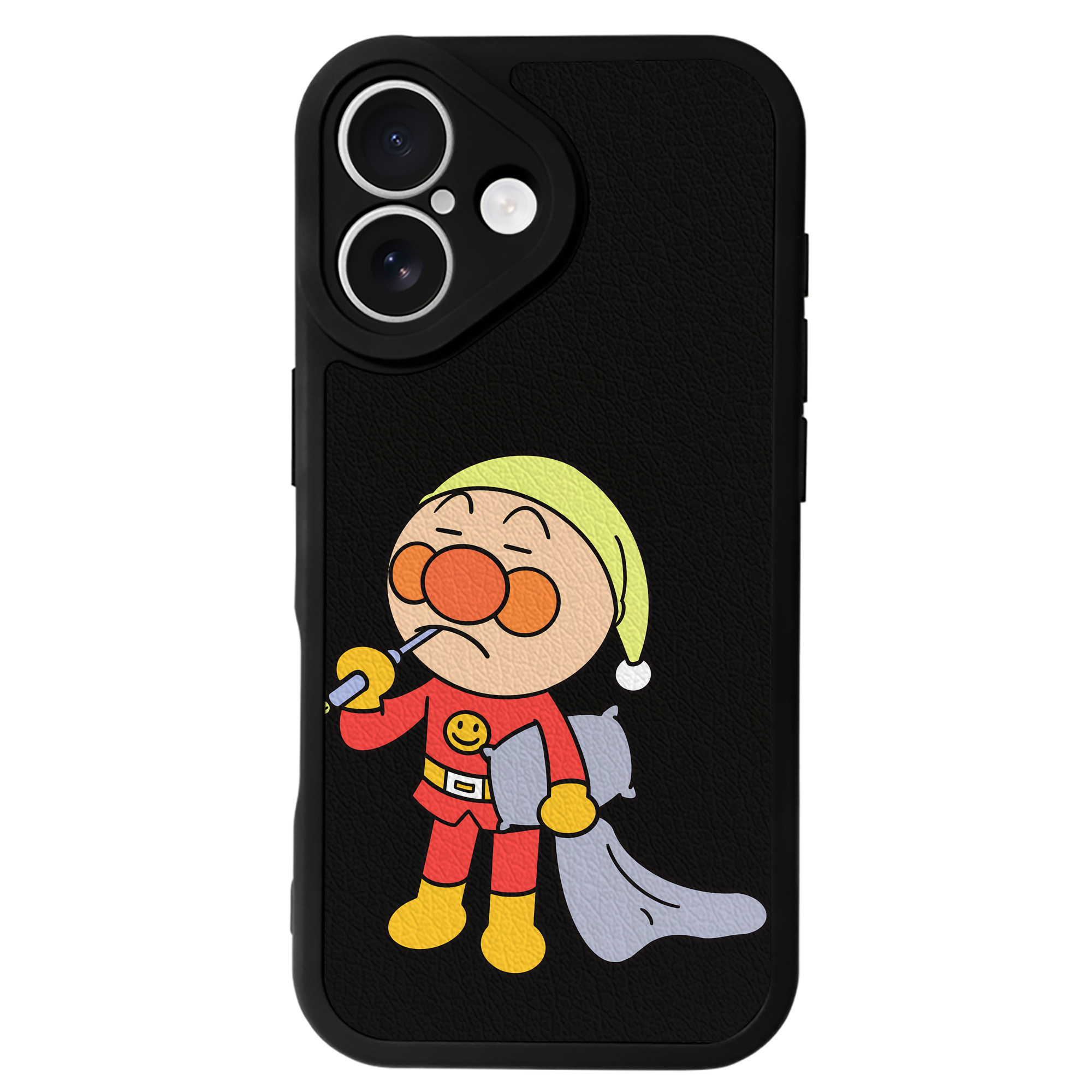 （画像用） アンパンマン Anpanman 【iPhone 16シリーズ対応】シリコンスマホケース（レザー調） 材質：シリコン